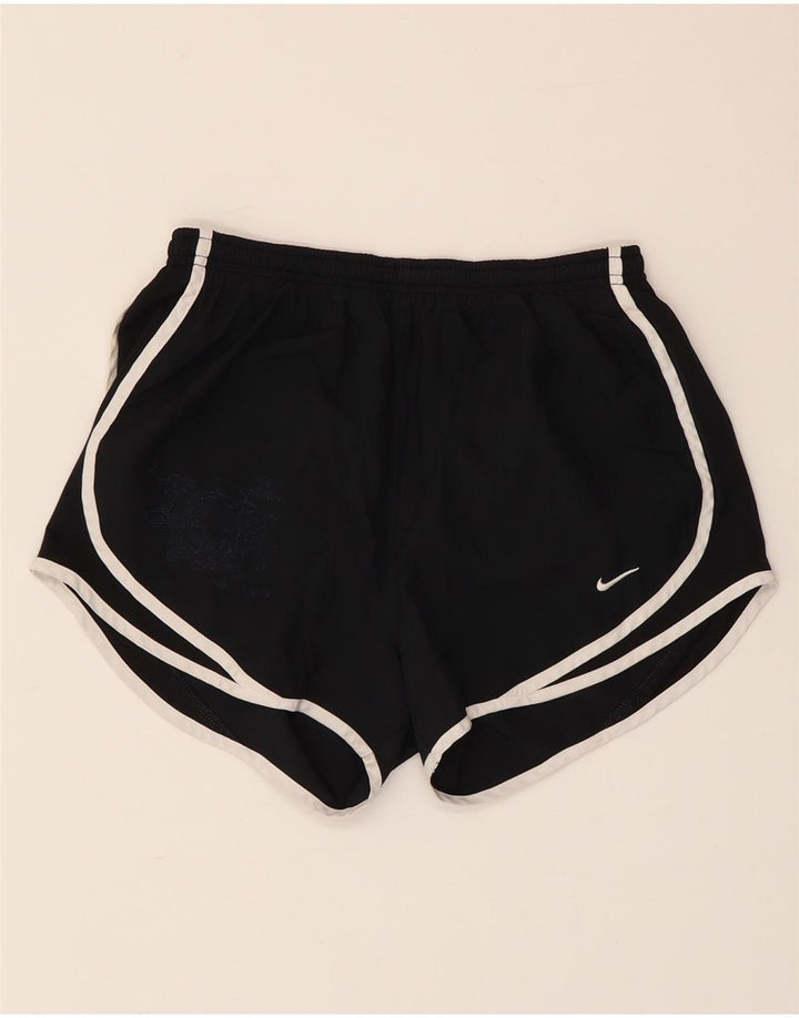 Nike Dame Dri Fit Sport Shorts UK 10 Small Black Polyester