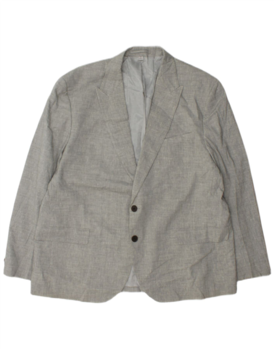 Marks & Spencer Herre 2 Button Blazer Jacket IT 48 Medium Grey Linen