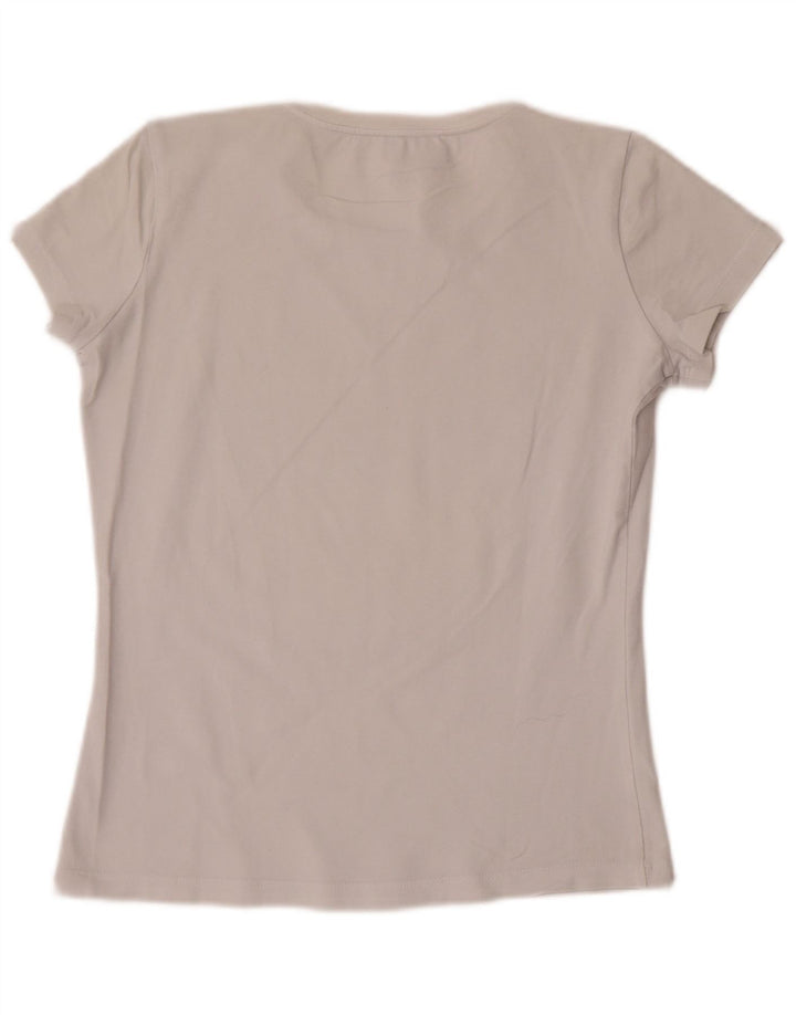 Calvin Klein Jeans Dame Grafisk T-Shirt Top UK 12 Medium White
