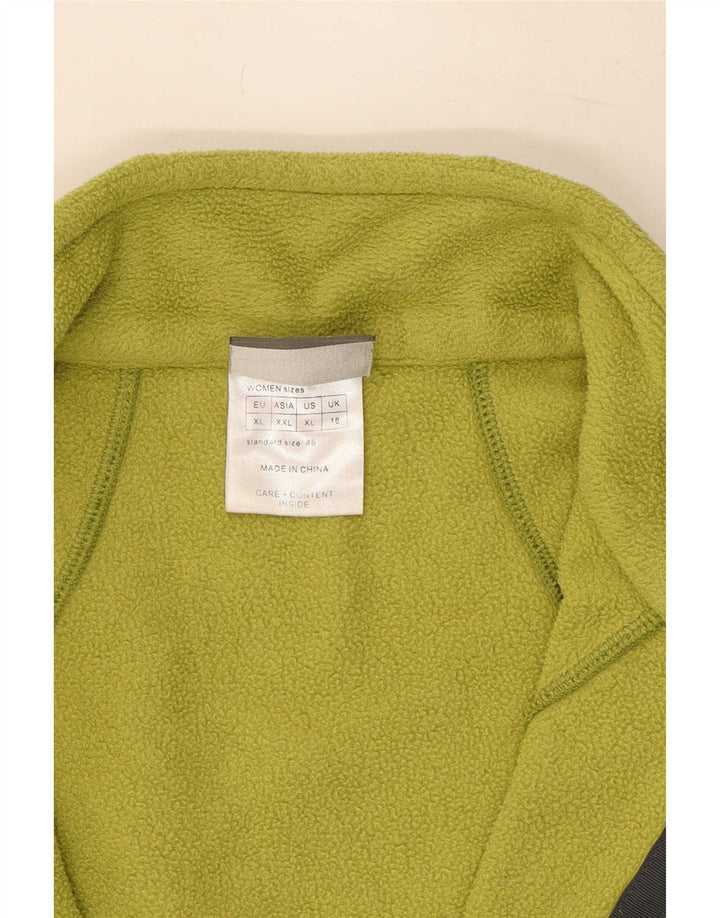 Jack Wolfskin Dame Fleecejakke UK 18 XL Grøn Polyester