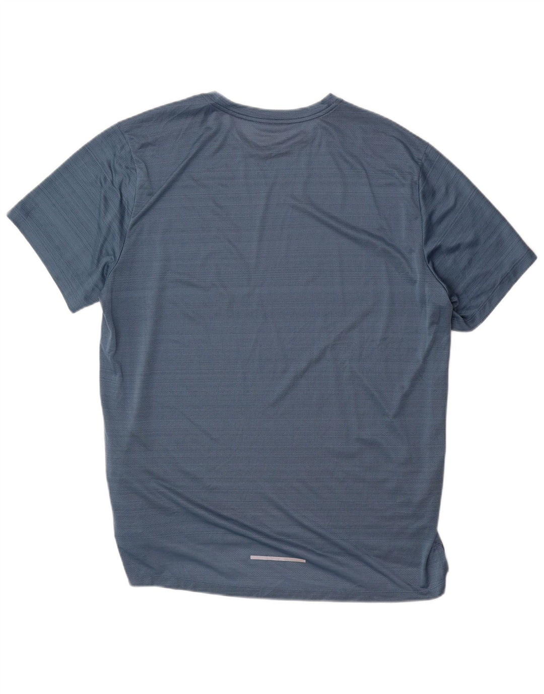 Nike herre Dri Fit T-shirt top XL blå nålestribet polyester