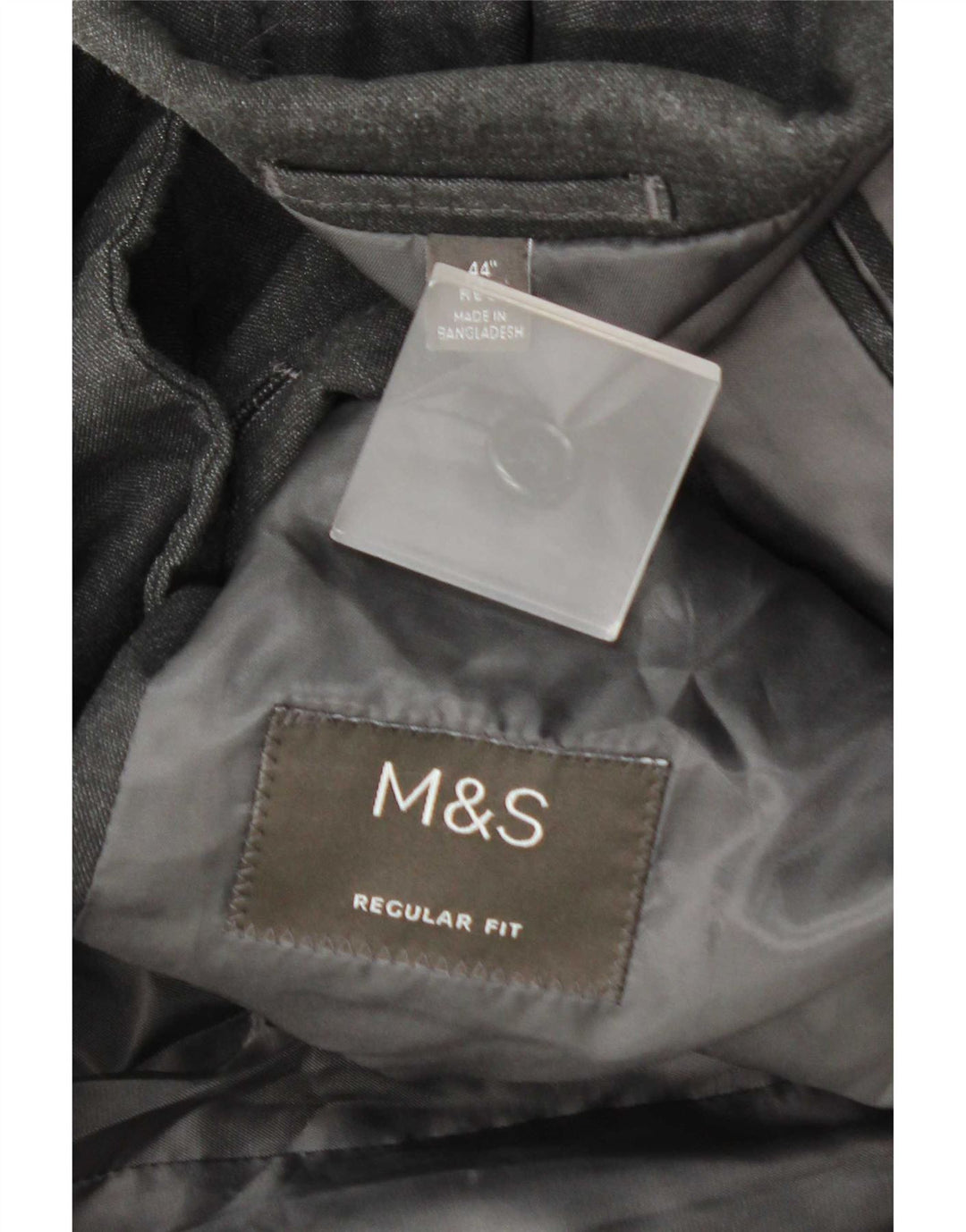 Marks & Spencer Herre 2-knaps Regular Fit Blazer-jakke Størrelse 44 XL Grå