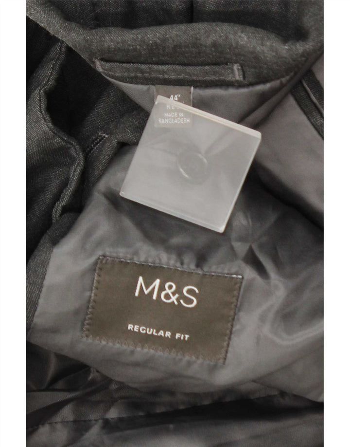 Marks & Spencer Herre 2-knaps Regular Fit Blazer-jakke Størrelse 44 XL Grå