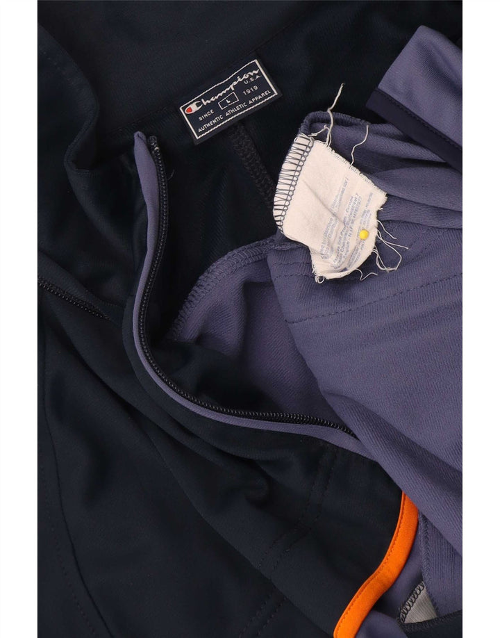 Champion Herre træningsdragt Topjakke Stor marineblå Colourblock Polyester