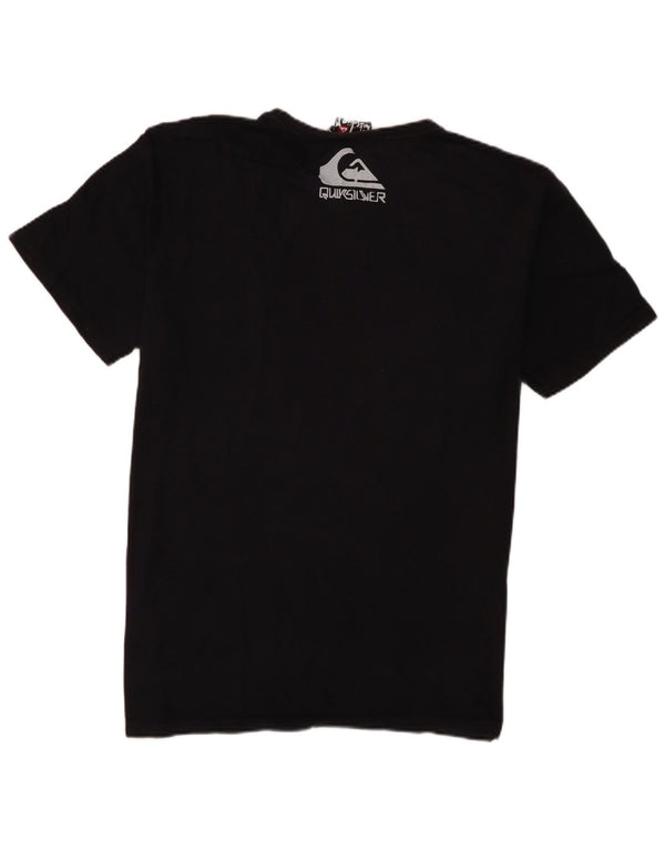 Quiksilver Herre Slim Grafisk T-Shirt Top XL Sort Bomuld