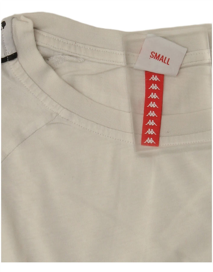Kappa Herre Grafisk T-Shirt Top Lille Hvid
