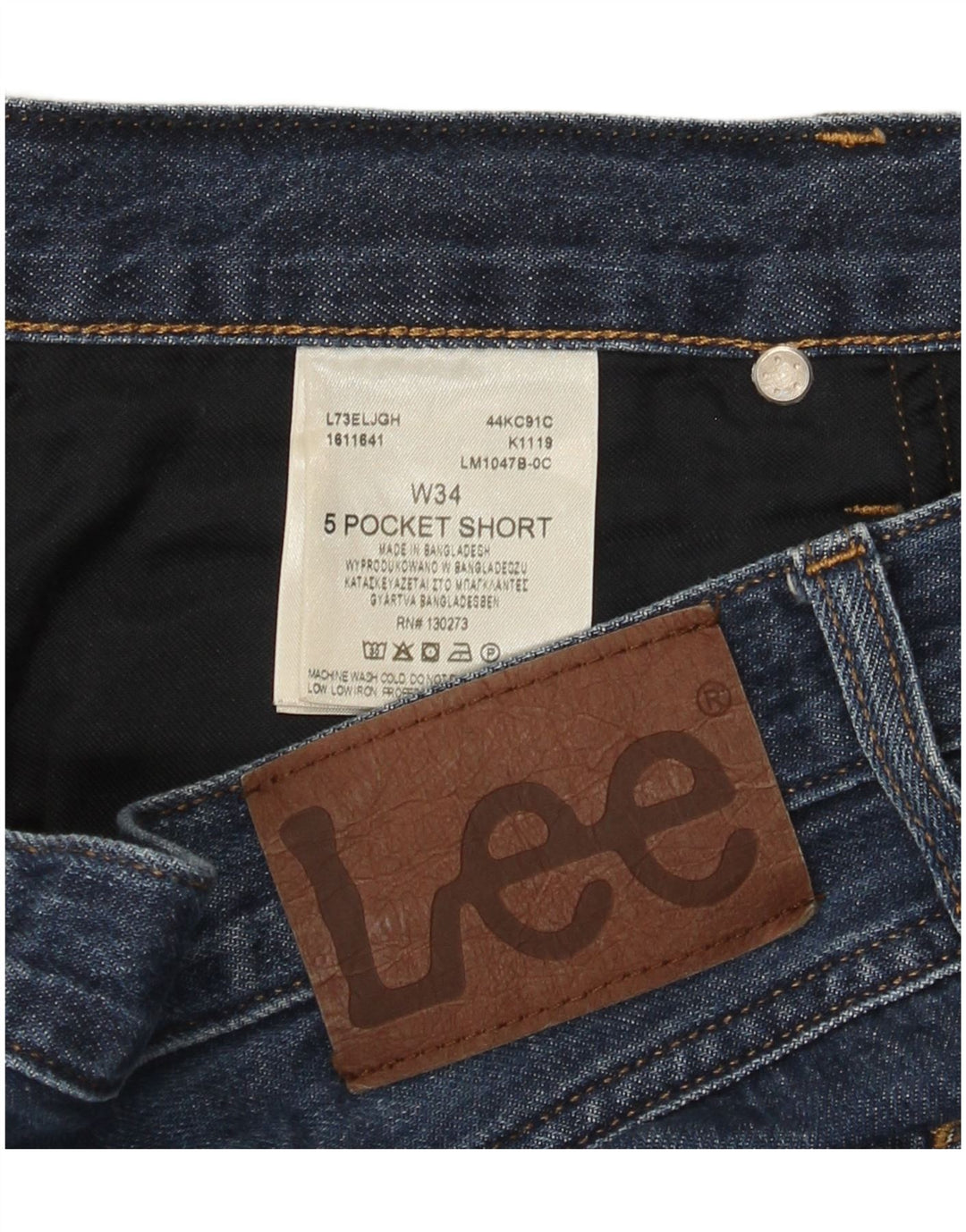 Lee Herre Denim Shorts W34 Large Blue Cotton