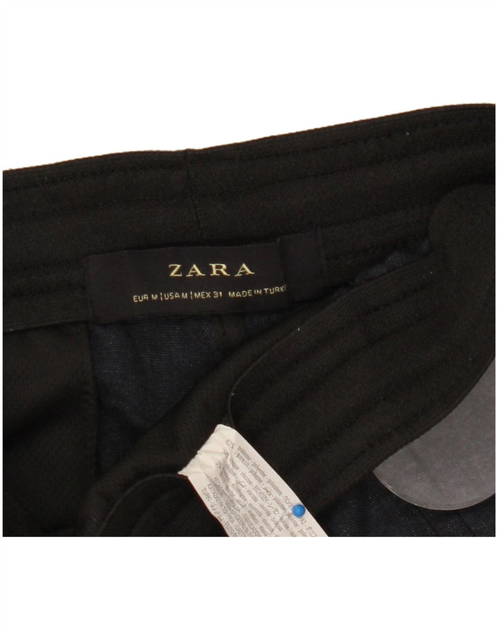 Zara Herre joggers Cropped Trousers Medium Navy Blue Polyester