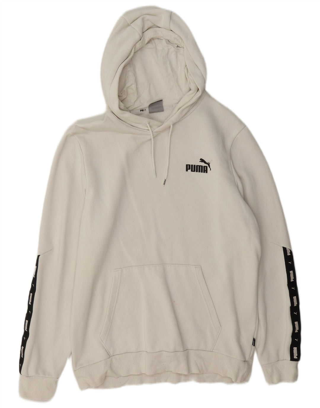 Puma Herre grafisk hættetrøje Jumper Medium White Colourblock Bomuld