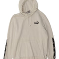 Puma Herre grafisk hættetrøje Jumper Medium White Colourblock Bomuld