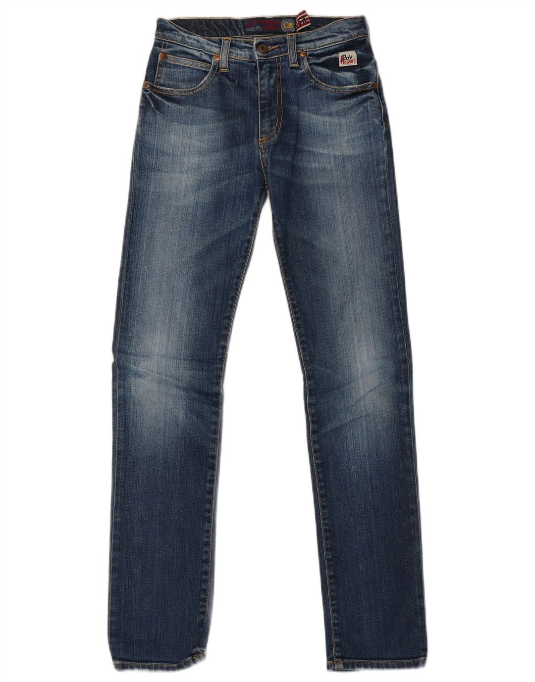 Roy Rogers Dame Slim Jeans UK 12 Medium W26 L30 Blå Bomuld
