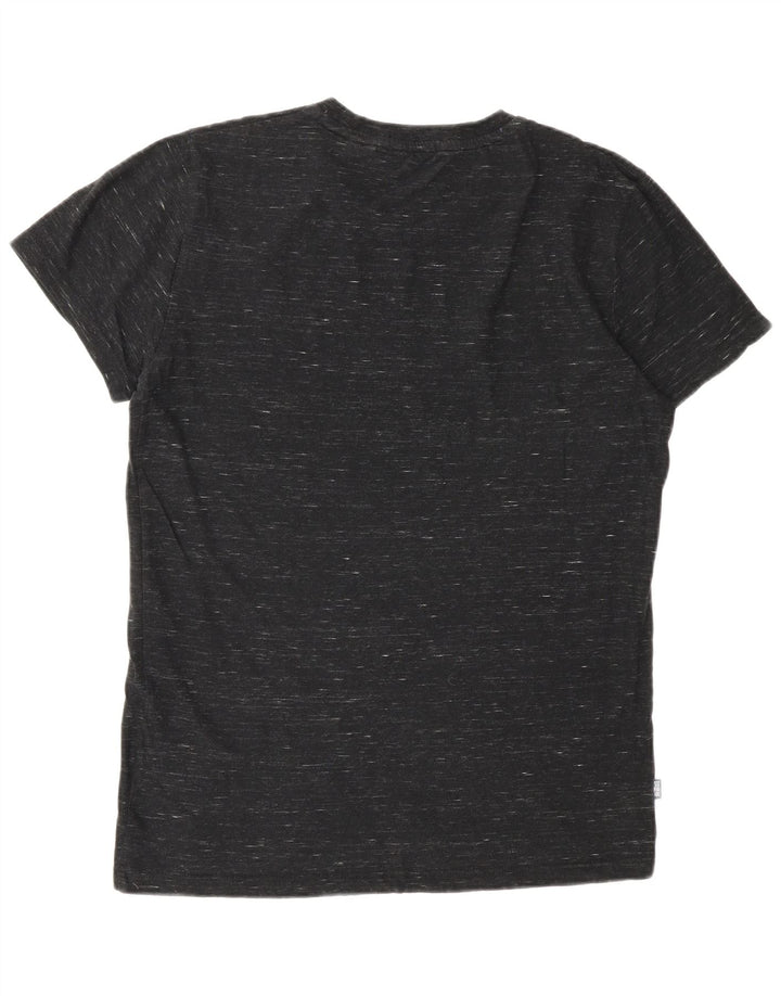 SUPERDRY T-shirt top til mænd, lille grå flækket bomuld