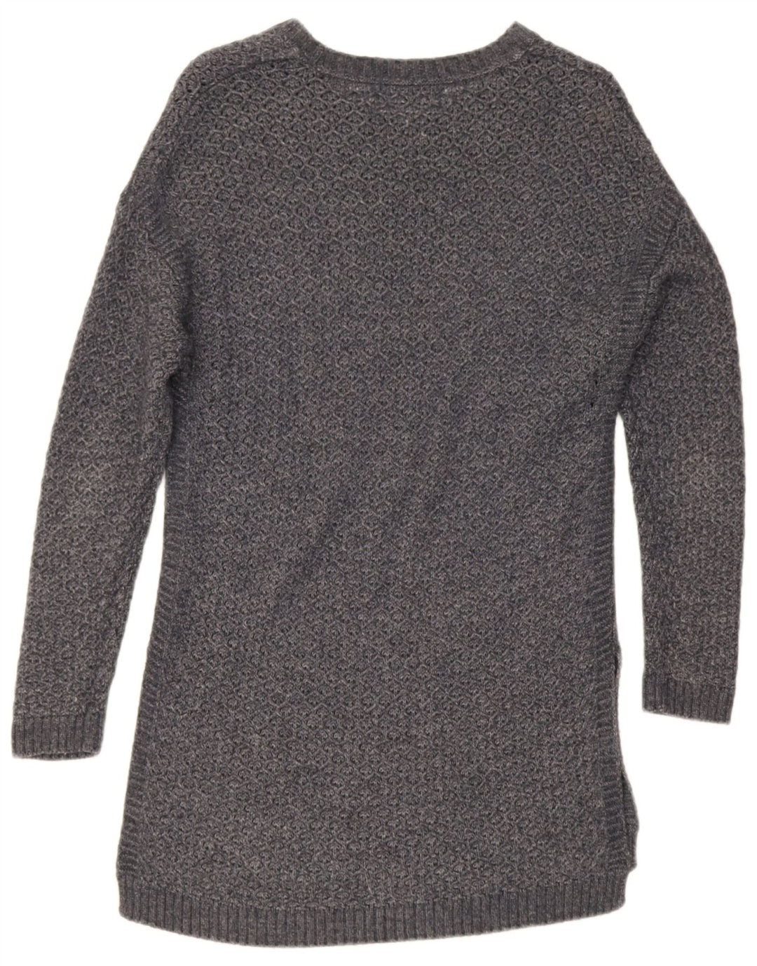 Fat Face Dame Longline Boat Neck Jumper Sweater UK 12 Medium Grey