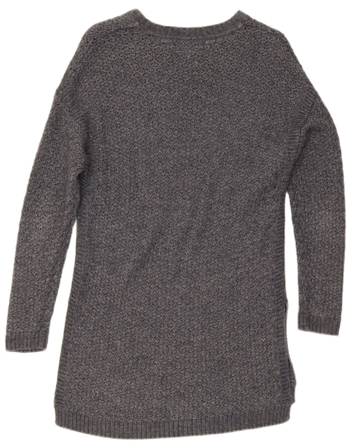 Fat Face Dame Longline Boat Neck Jumper Sweater UK 12 Medium Grey