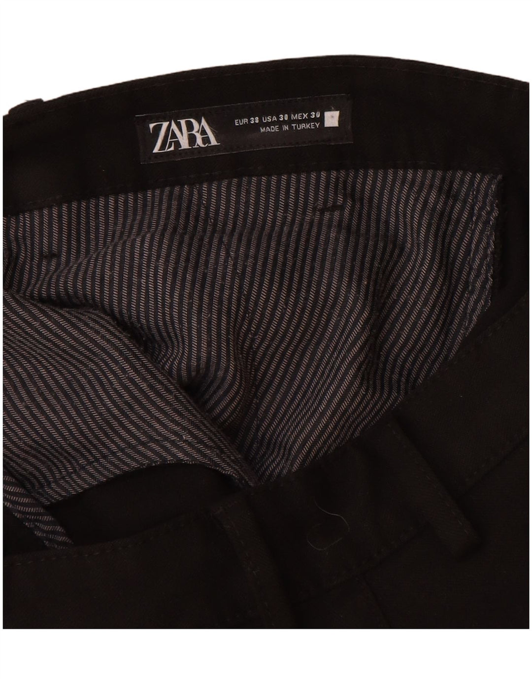 Zara Herre Slim Chino Bukser EU 38 Small W30 L29 Sort
