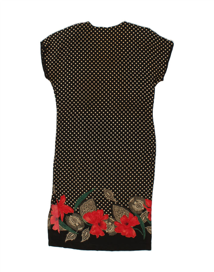 VINTAGE Womens Bodycon Dress IT 42 Medium Black Polka Dot Vintage Vintage and Second-Hand Vintage from Messina Hembry 