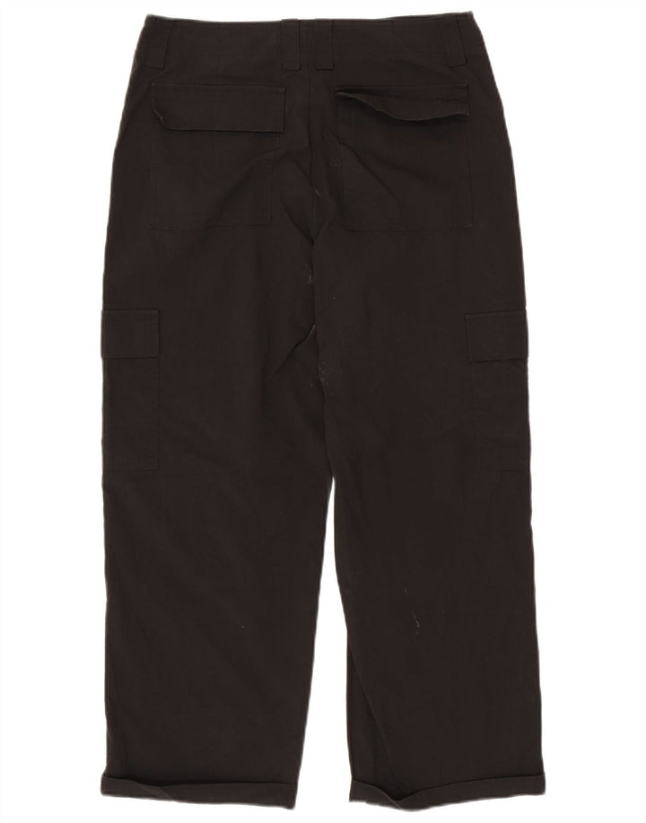 Zara Dame Straight Cargo Bukser Medium W28 L25 Sort Bomuld