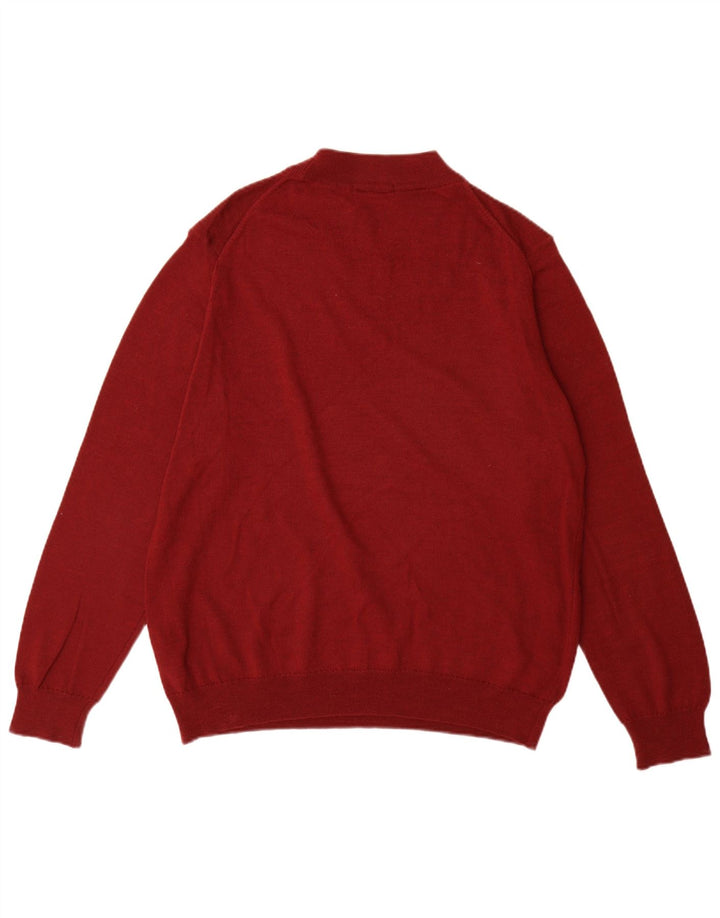 Marks & Spencer Herre sweater med rund hals, stor rød merinould