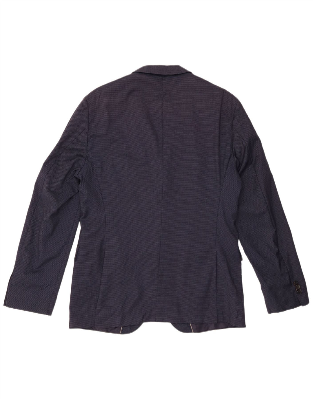 HUGO BOSS Herre 2-knaps blazerjakke EU 52 XL Marineblå ternet uld