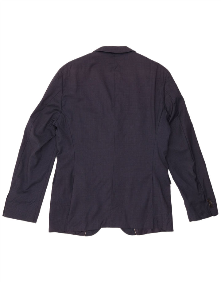HUGO BOSS Herre 2-knaps blazerjakke EU 52 XL Marineblå ternet uld