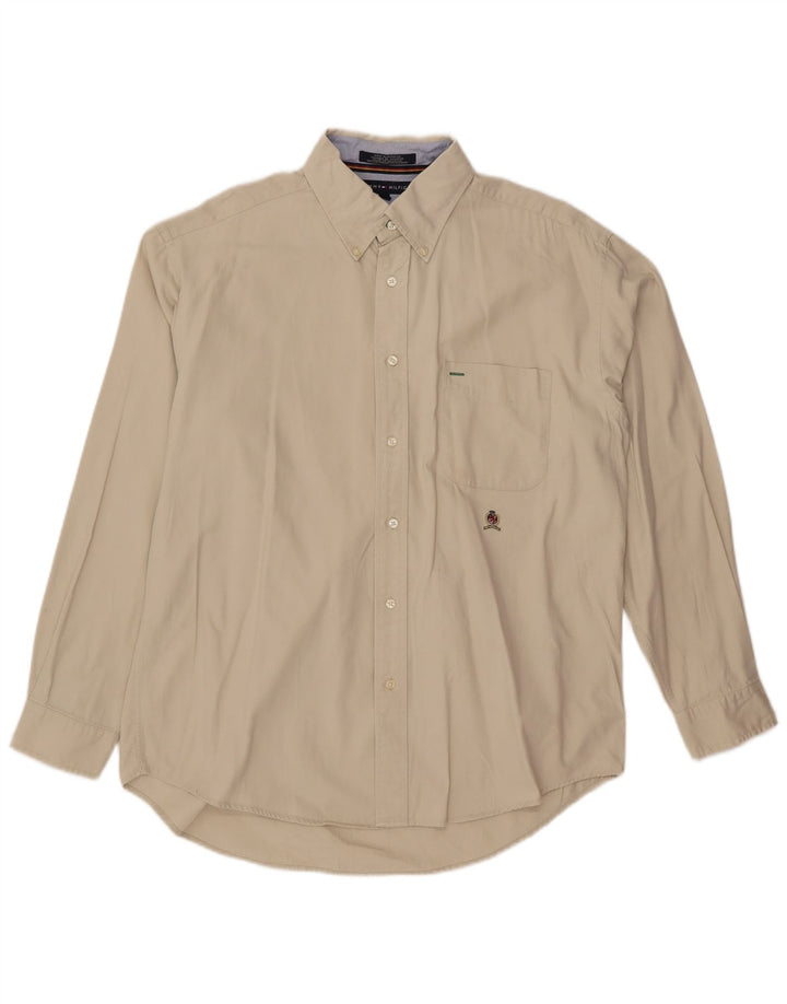 TOMMY HILFIGER Herreskjorte Stor råhvid bomuld