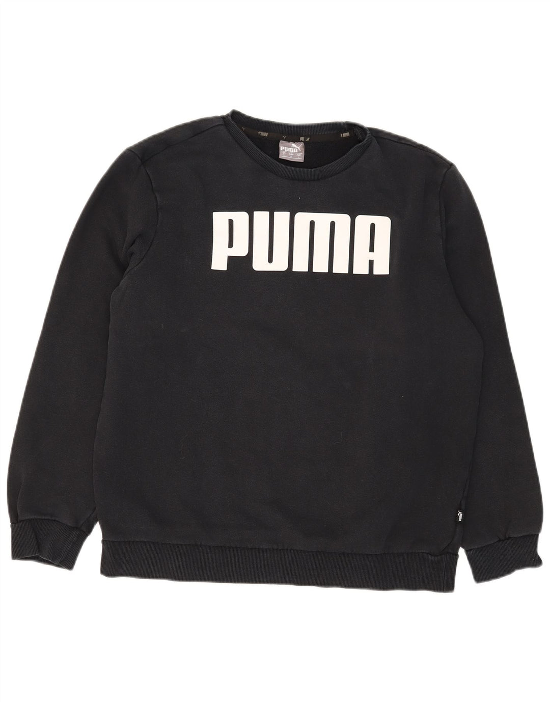 Puma Herre Grafisk Sweatshirt Jumper Stor Sort Bomuld