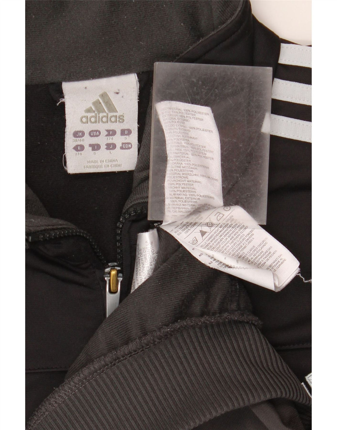 Adidas Træningsdragt til mænd Topjakke UK 38/40 Medium Sort Colourblock