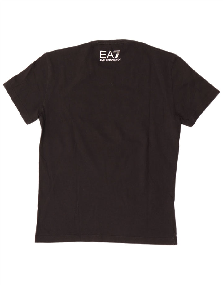Emporio Armani Herre grafisk T-shirt Top Medium Sort