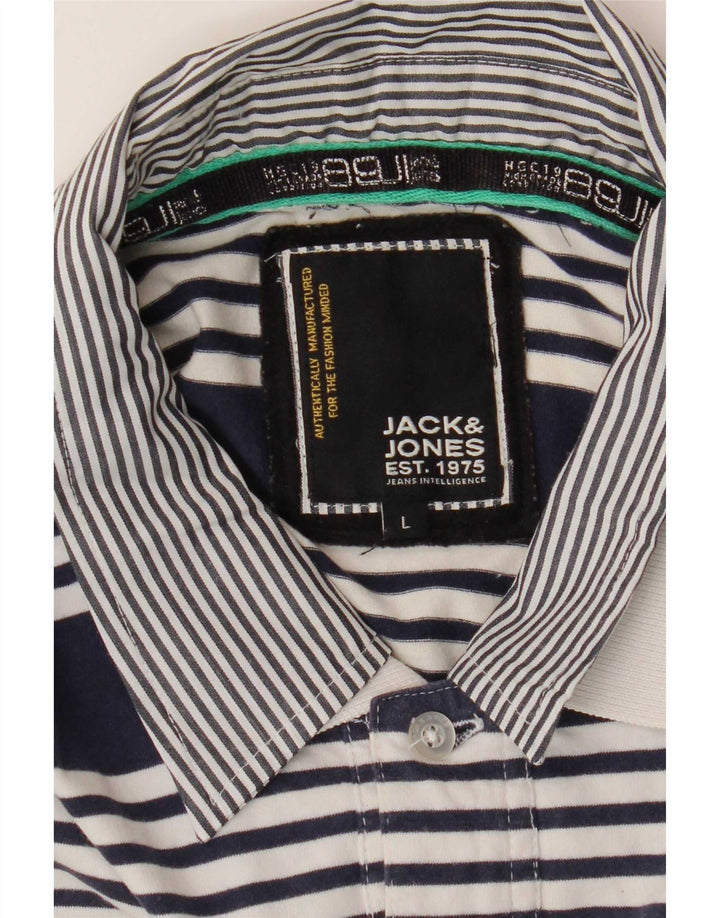 Jack & Jones herre poloskjorte stor marineblå stribet