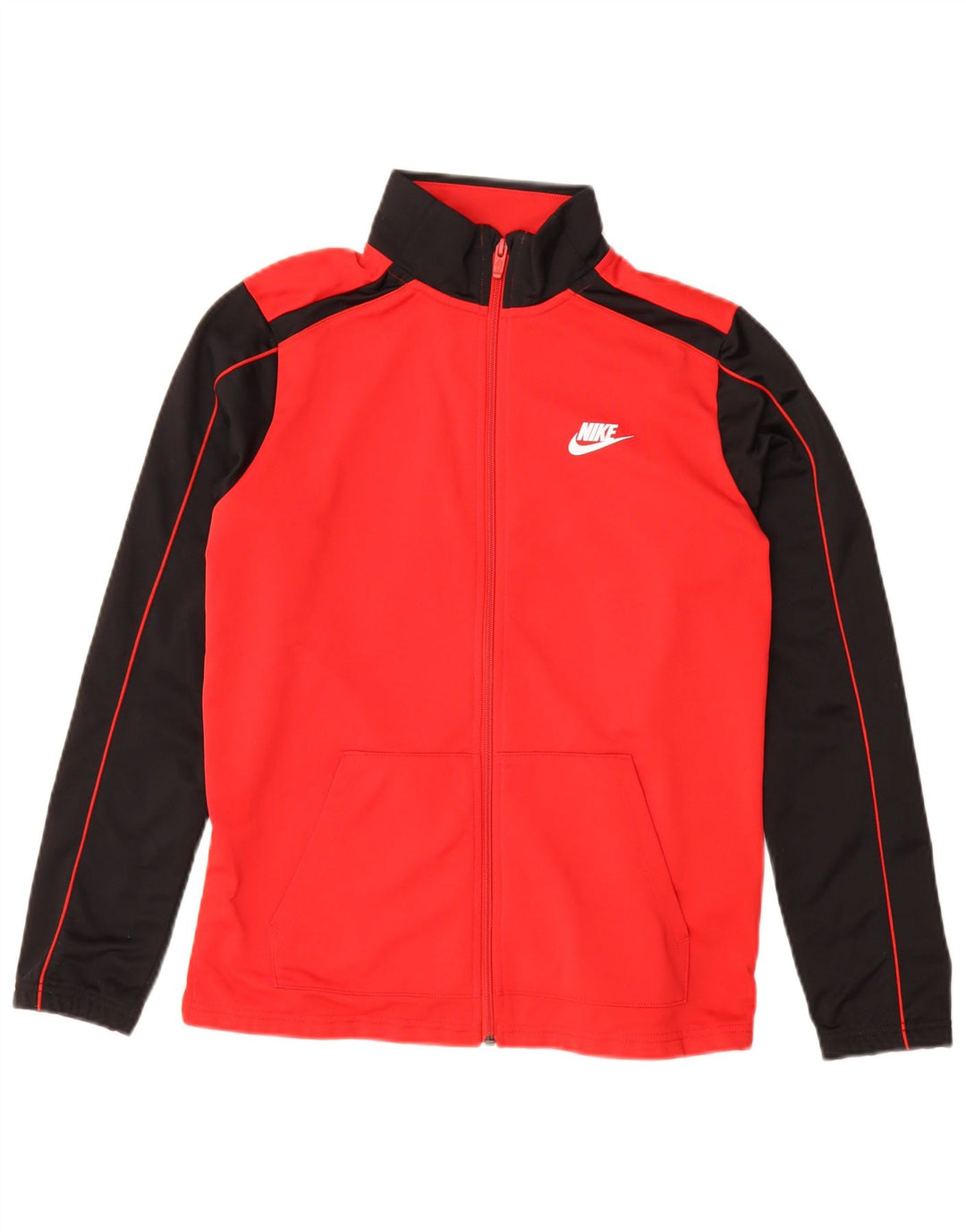 Nike Boys træningsdragt topjakke 13-14 år XL Rød Colourblock Polyester