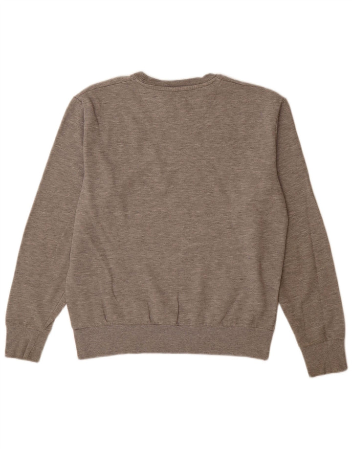 Ellesse Herre Grafisk Sweatshirt Jumper Medium Grey Flecked Bomuld