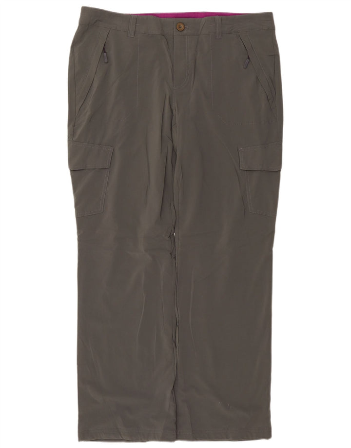 Eddie Bauer lige cargobukser til kvinder US 16 2XL W38 L32 Grå polyester