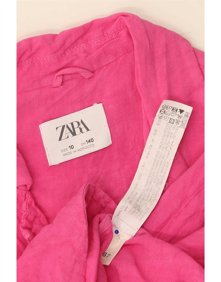 Zara Girls 2-knaps blazerjakke 9-10 år Pink Linen