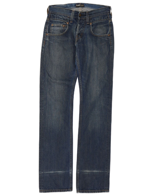 Lee Womens Knox scoop Straight Jeans W28 L34 Blå Bomuld
