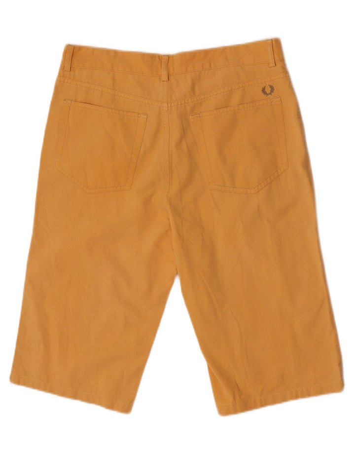 Fred Perry Herre Casual Shorts IT 46 Small W32 Yellow Cotton