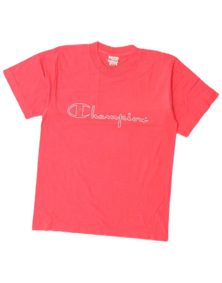 Champion Herre Grafisk T-Shirt Top Lille Pink Bomuld