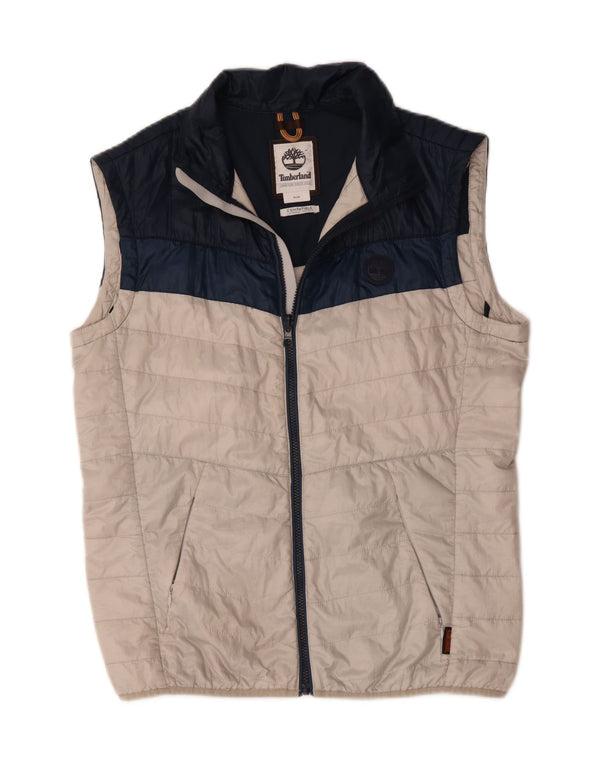 Timberland Mens Polstret Gilet UK 38 Medium White Colourblock Polyester