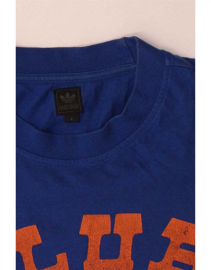Adidas Grafisk T-shirt top til mænd, lille blå bomuld