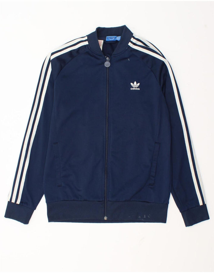 Adidas Drenge Træningsdragt Topjakke 13-14 År Marineblå Polyester