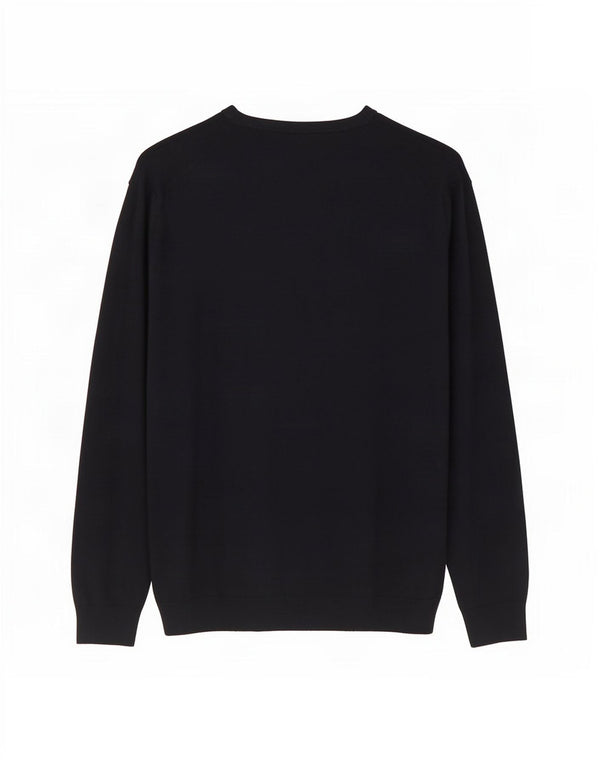 Zara Herre Crew Neck Jumper Sweater Large Navy Blue