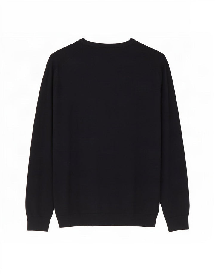 Zara Herre Crew Neck Jumper Sweater Large Navy Blue