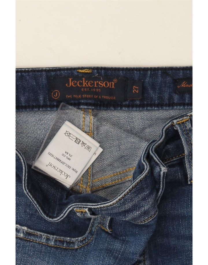 JECKERSON Womens Distressed Straight Jeans W27 L25 Blue Cotton Vintage Jeckerson and Second-Hand Jeckerson from Messina Hembry 