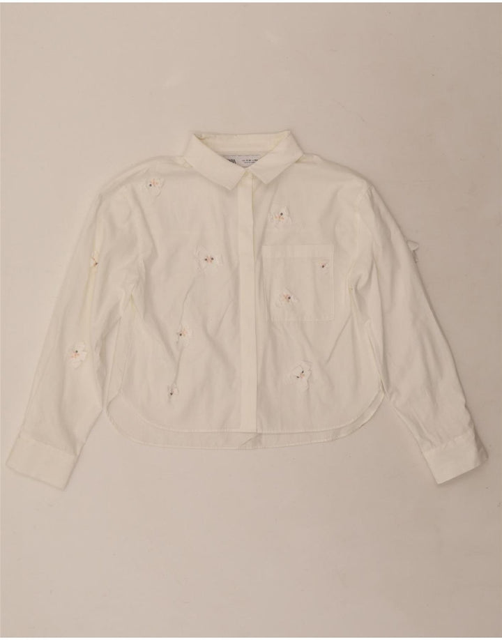 ZARA Girls Shirt 11-12 Years White Floral