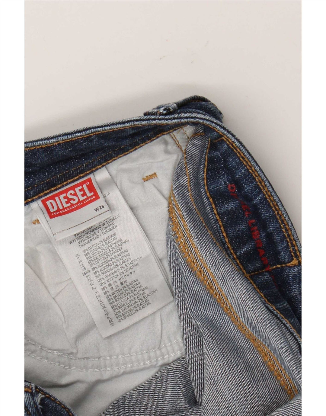 Diesel Dame Slim Jeans W26 L29 Blå Bomuld