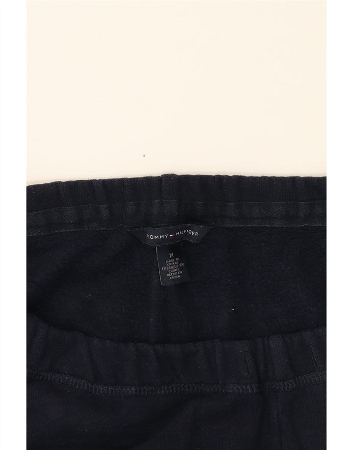 TOMMY HILFIGER Womens Graphic Tracksuit Trousers UK 14 Medium  Black Vintage Tommy Hilfiger and Second-Hand Tommy Hilfiger from Messina Hembry 