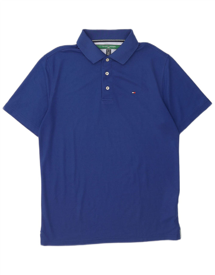 Tommy Hilfiger Herre Golf Polo Shirt Medium Blue Polyester