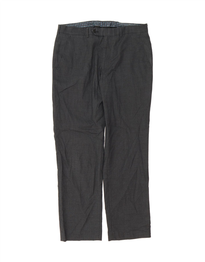 MICHAEL KORS Mens Straight Suit Trousers W33 L30 Grey Polyester Vintage Michael Kors and Second-Hand Michael Kors from Messina Hembry 