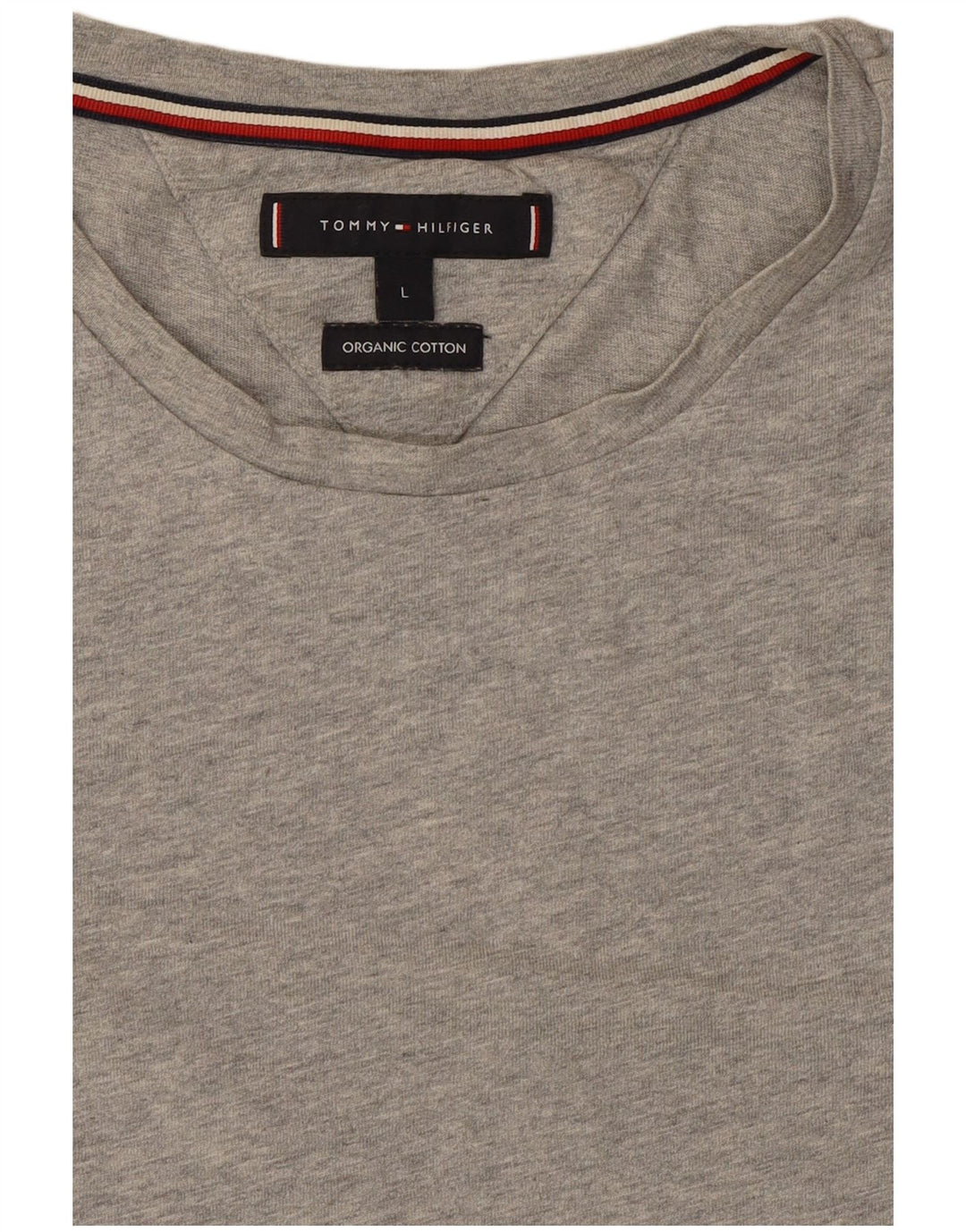 Tommy Hilfiger Herre Grafisk Top Langærmet Stor Grå Flecked Bomuld
