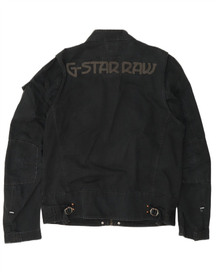 G-Star Herre Graphic Utility Jacket UK 42 XL Navy Blue Cotton