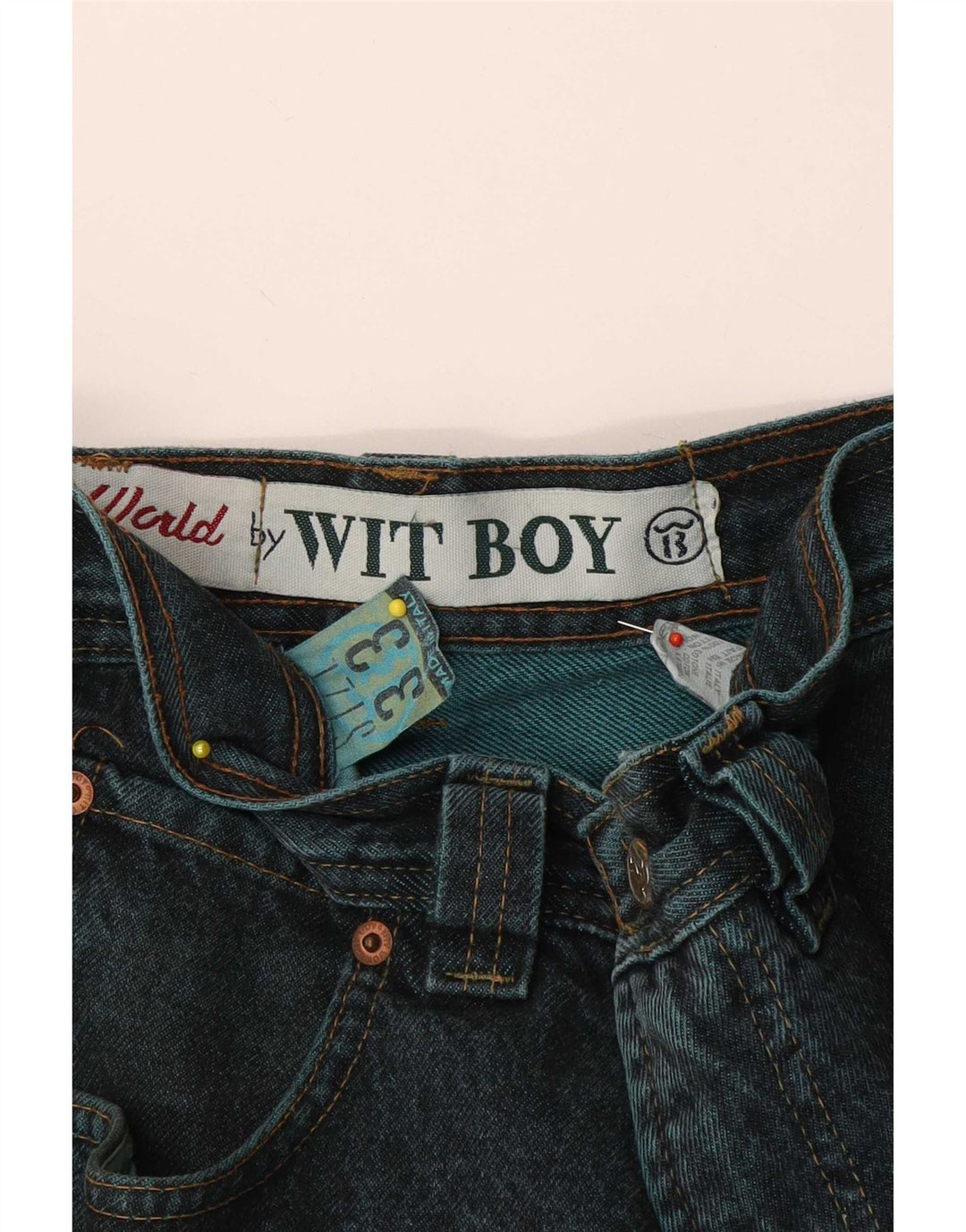 Wit Boy Herre tilspidsede jeans W33 L31 Blå Bomuld
